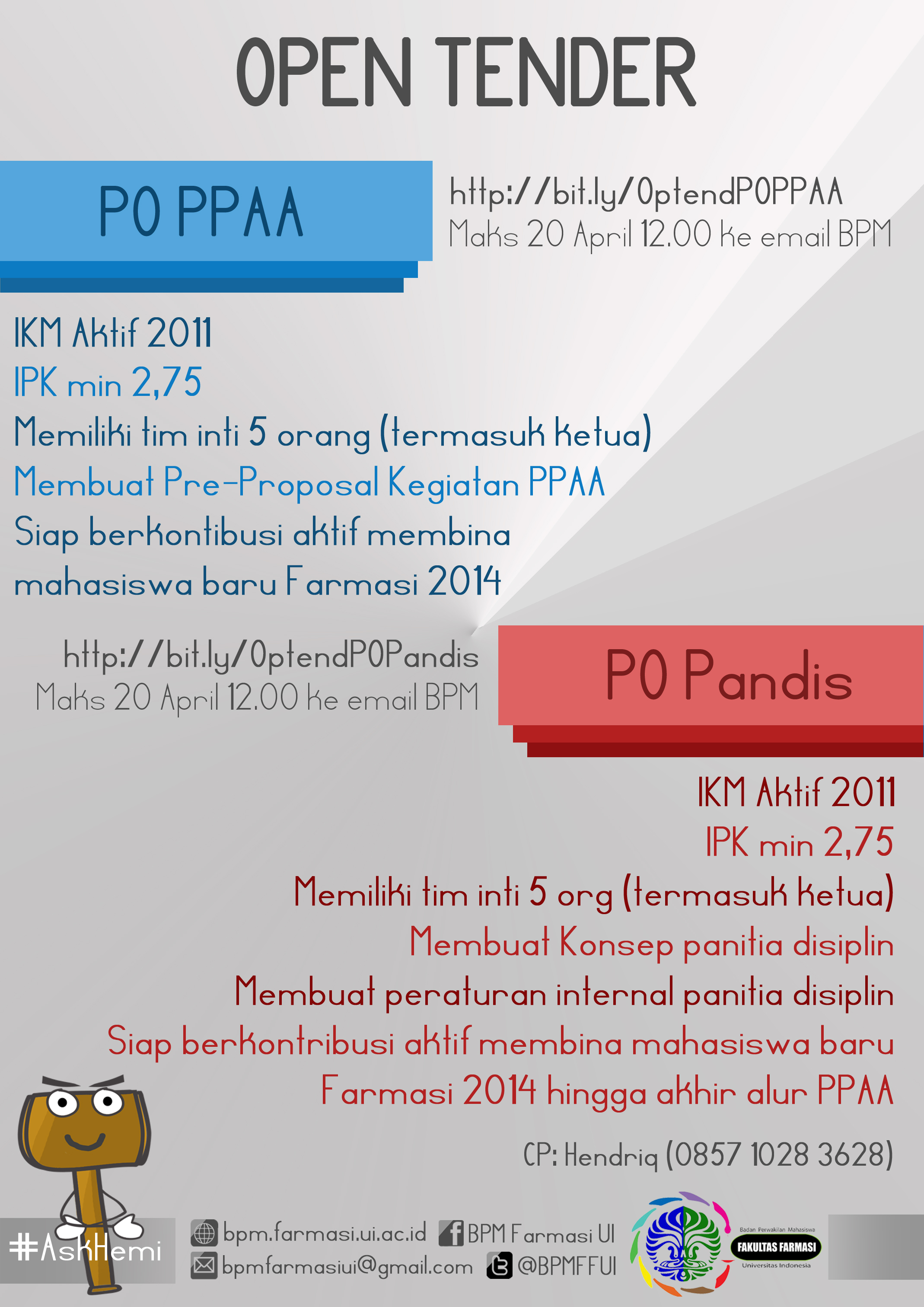 Open Tender PO PPAA & Pandis 2014